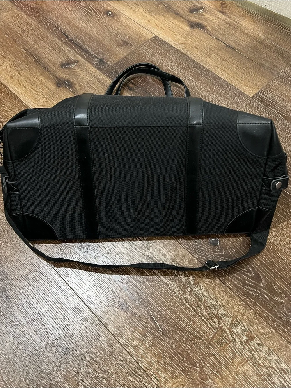 Chrysler black Nylon Travel Duffel Bag with Shoulder Strap